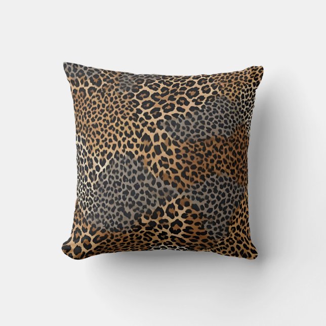 Moderner Luxus Weißer Leopard Elegante Collection Kissen (Vorderseite)