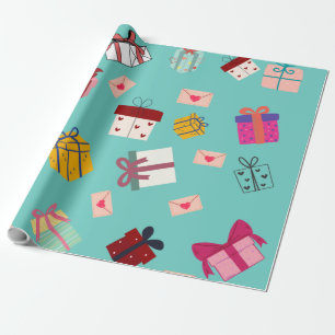 Moderner mädchenhafter Geburtstag Geschenkpapier