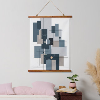 Moderner Mann Wandteppich Mit Holzrahmen