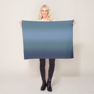 Moderner marineblauer Farbverlauf Wasserfarben Gal Fleecedecke