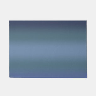 Moderner marineblauer Farbverlauf Wasserfarben Gal Fußmatte