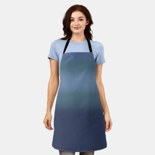 Moderner marineblauer Farbverlauf Wasserfarben Gal Schürze