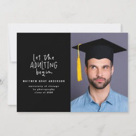 Moderner Marker Pen Eadulter Foto Abschluss Ankündigung