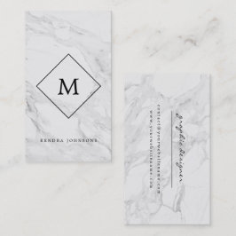 Moderner Marmor des Monogramms Visitenkarte