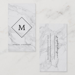 Moderner Marmor des Monogramms Visitenkarte
