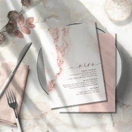 Moderner Marmor Glitzer Hochzeit Rose Gold ID816