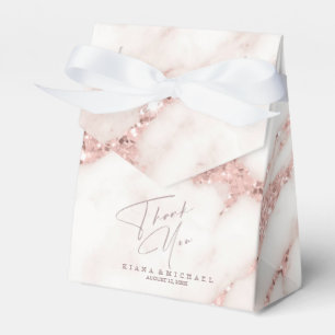Moderner Marmor Glitzer Vielen Dank Rose Gold ID81 Geschenkschachtel