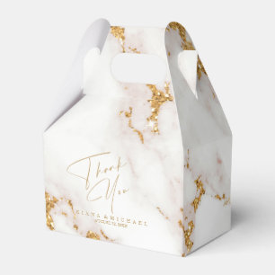 Moderner Marmor-Glitzer Vielen Dank V2 Gold ID816 Geschenkschachtel