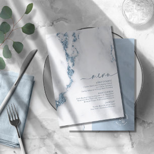 Moderner Marmor-Glitzer Wedding Dusty Blue ID816