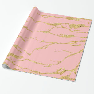 Moderner Marmor mit Imitat Gold Geschenkpapier