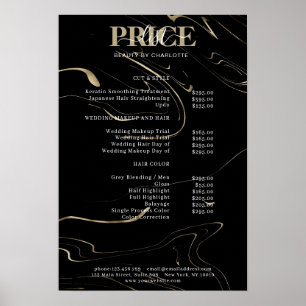 Moderner Marmor-Preisliste Poster