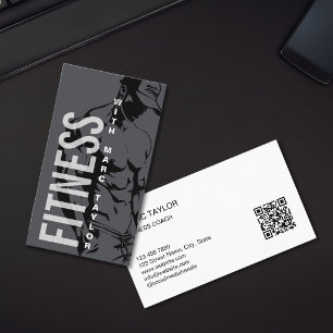 Moderner maskuliner Mann Fitness-Trainer Coach Visitenkarte