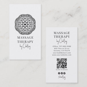 Moderner Massagetherapeut-Mandala Visitenkarte
