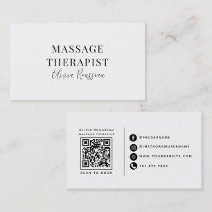 Moderner Massagetherapeut Visitenkarte