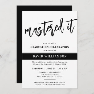 Moderner Master-Grad-Abschluss meisterte es Einladung