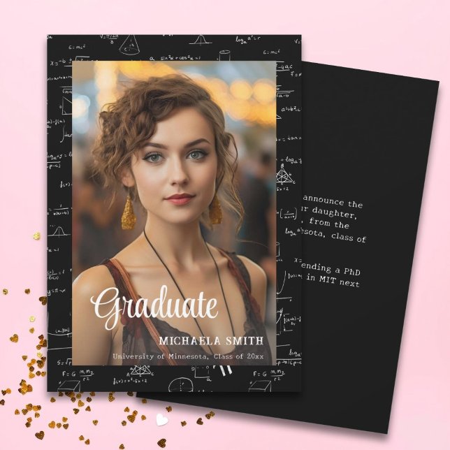 Moderner Mathematik Script Foto Uni-Abschluß Ankündigung (Von Creator hochgeladen)