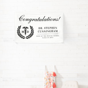 Moderner MD Doktor der Medicine Med School Abschlu Banner