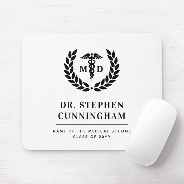 Moderner MD Doktor der Medicine Med School Abschlu Mousepad (Mit Mouse)