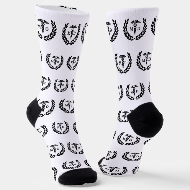 Moderner MD Doktor der Medicine Med School Abschlu Socken (Gewinkelt)