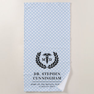 Moderner MD Doktor der Medicine Med School Abschlu Strandtuch