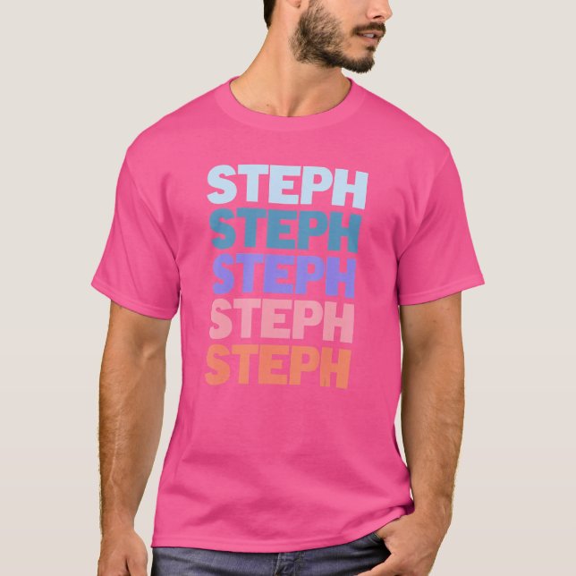 Moderner mehrfacher Textsteph T-Shirt (Vorderseite)