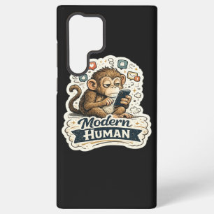 Moderner Mensch Lustiger Affe Smartphone Soziale M Samsung Galaxy Hülle