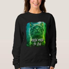 Moderner Meow-Rahmen – Personalisiertes Katzenname Sweatshirt