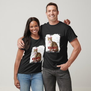 Moderner Meow-Rahmen – Personalisiertes Katzenname T-Shirt