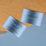 Moderner metallischer blauer Edelstahl-Blick Visitenkarte