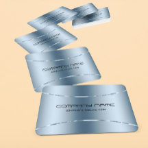 Moderner Metallischer Blaurostfreier Stahl Look 2