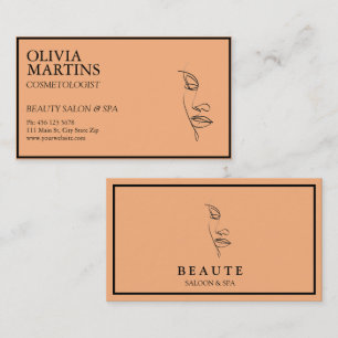 Moderner Minimal Beauty Salon Wellness-Center Visitenkarte