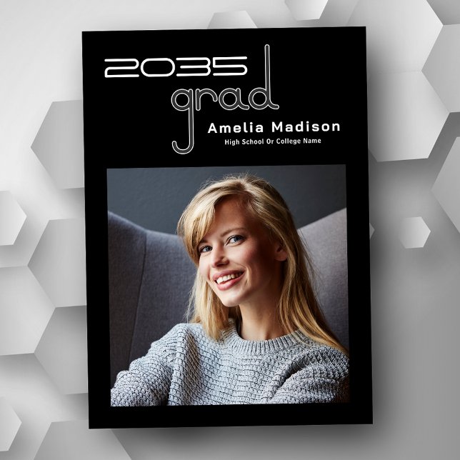 Moderner Minimal einzigartiger High Tech Foto Absc Ankündigung (Available in high quality print or instant download for quick messaging, email or self printing.)