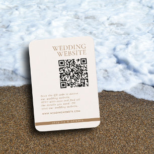 Moderner Minimal Eleganter Chic Boho QR Code Hochz Begleitkarte