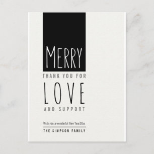 Moderner Minimal frohe Weihnachtsgrüße Feiertagspostkarte