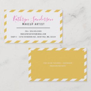 MODERNER MINIMAL-GRENZEN-Senf, gelb, rosa, weiß Visitenkarte