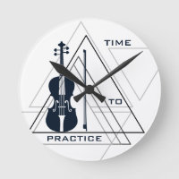 Moderner Minimal Navy Blue & White Violin Designer