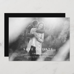 Moderner Minimal Save the Date Einladung