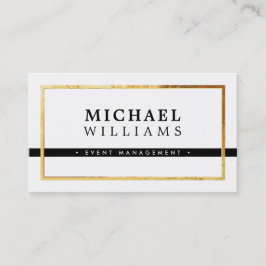 MODERNER MINIMAL-schwarzer männlicher Goldstreifen Visitenkarte