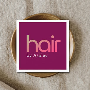 Moderner Minimal White Rose Red Bold Friseur Salon Quadratische Visitenkarte