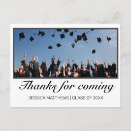 Moderner Minimaler Abschluss Dank für das kommende Postkarte