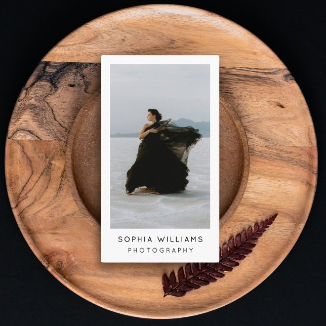 Moderner Minimaler Beruflicher Foto Qr Code Visitenkarte (Von Creator hochgeladen)