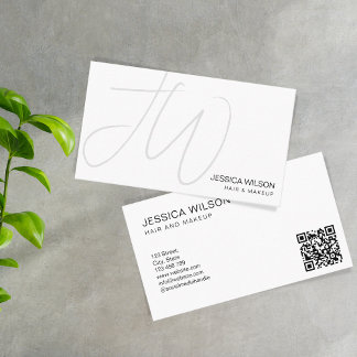 Moderner Minimaler Beruflicher QR-Code Visitenkarte