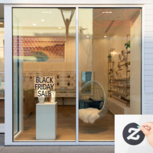 Moderner, minimaler Black Friday Sale Store Fensteraufkleber