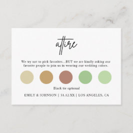 Moderner Minimaler Code für das Hochzeitskleid Begleitkarte