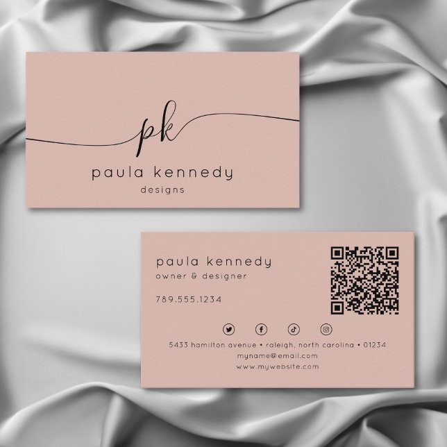 Moderner minimaler, eleganter QR-Code für das Mono Visitenkarte (Von Creator hochgeladen)