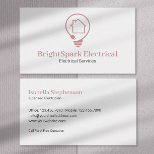 Moderner minimaler Elektriker-Profi Visitenkarte