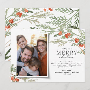 Moderner minimaler Foto Weihnachten Elegante Eukal