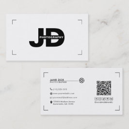 Moderner Minimaler Fotograf Visitenkarte