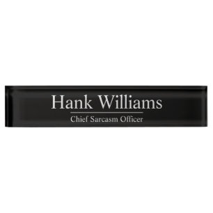 Moderner Minimaler Gag-Individuelle Name Namensplakette