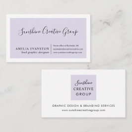 Moderner Minimaler Lavendel Lila Visitenkarte